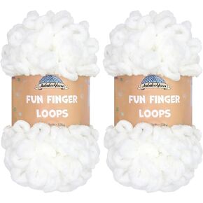 JubileeYarn Fun Finger Loops Yarn - Jumbo Polyester - 100g/Skein - Orange Peel - 4 Skeins