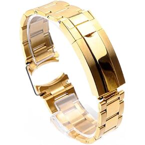Rolex 20MM Solid Gold Stainless Steel for Submariner, GMT-MASTER Watch Band Bracelet Strap