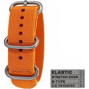 BERTUCCI Mens Expeditionary Orange Matte Hardware Watch Band - B-338