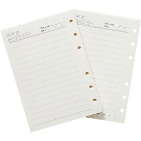 Moterm Lined Refills for True-A6 Ring- Undated Inserts Set of 2 (5.83 inch x 4.13 inch)