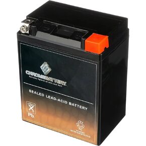 Chrome Battery YTX14AHL-BS Maintenance Free Replacement Battery for ATV, Motorcycle, Personal Watercraft, Scooter, and Snowmobile: 12 Volts, 1.2 Amps, 12Ah, Nut and Bolt (T3) Terminal