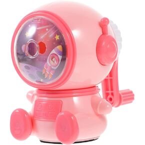 SEWACC Hand Crank Pencil Sharpener Cartoon Astronaut Spaceman Shaped Manual Pencil Sharpener for Colored Pencil Makeup Pencils Blue