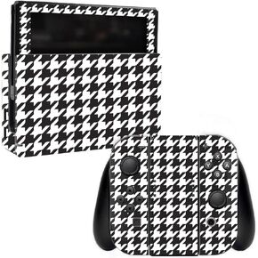MightySkins Skin Compatible with Nintendo Switch - Houndstooth | Protective, Durable, and Unique Vinyl Decal wrap Cover | Easy to Apply, Remove, and Change Styles | Made in The USA