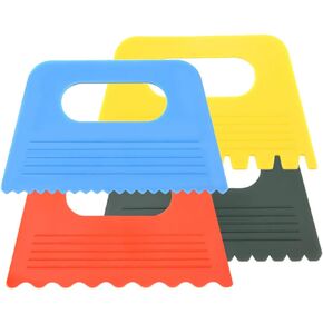4Pcs Texture Tools for Plaster Art Paint Scrapers Kit for Arts and Crafts DIY Graffiti Oil Painting and Drawing Kids' Play Early Learning Toys for Texture Art on Canvas Kids Putty Scraper for Art