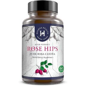 Rose HIPS - 10,000 mg x 60 Premium Natural Joint Supplement for Men & Women. Vegan, Non-GMO, Antioxidant, Vitamin A/C/E Capsules, Pills, Product