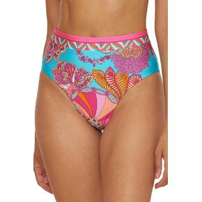 Trina Turk Women's Standard Meilani High Waisted Pants, Floral Print, Cheeky Coverage, Beach Cover Ups