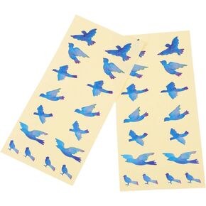 Toyvian 2pcs Guitar Sticker Decal Guitar Fretboard Sticker Inlay Stickers Decals Electric Guitar Sticker Fingerboard Stickers Bird Pattern Guitar Stickers PVC Material Personality Neck