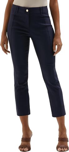 بنطال Rafaella النسائي من الساتان الفاخر، درزة داخلية 27 بوصة، قماش مطاطي، لوحات خصر مرنة، مقاس كلاسيكي in Kuwait