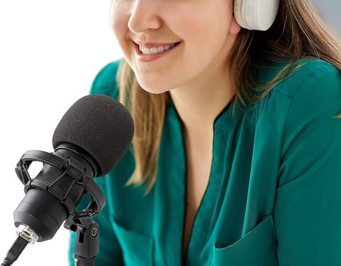 Digital Podcast Studio Microphone USB Plug and Play, Built-in Noise Reduction, Compatible with PC and Mac, High Sampling Rate, Crystal Clear Sound, for Recording, Singing, Streaming in Saudi Arabia