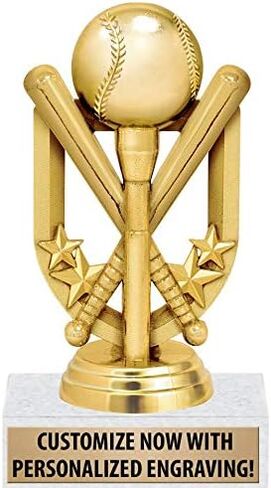 كأس Tball من Crown Awards - كأس T-Ball ذهبي للأطفال مقاس 6 بوصات على قاعدة أساسية من الرخام الأبيض in Saudi Arabia