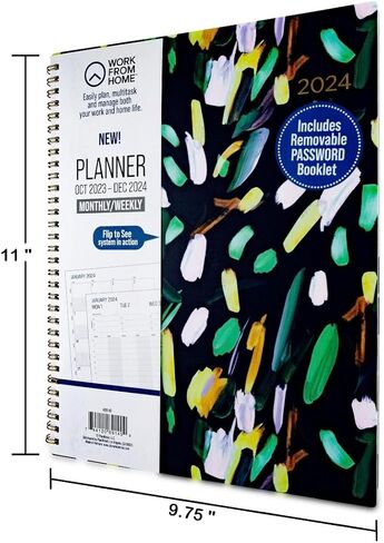 PlanAhead شاهد IT أكبر أبريل 2024 - يونيو 2025 مخطط شهري/أسبوعي كبير 8.5 بوصة × 11 بوصة وقلم SUHEYLA المزدوج الفلوريسنت (شاهده أكبر) in Kuwait