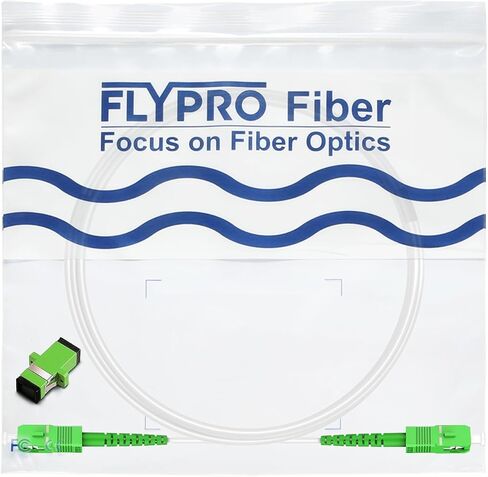 30m/98ft OS2 SC/APC to SC/APC Fiber Cable, Armored OS2 Single Mode Fiber Patch Cable - Simplex - 9/125um OS1/OS2 Compatible LSZH White OD-3.0mm, Cable Length Option: 1m-30m in Saudi Arabia