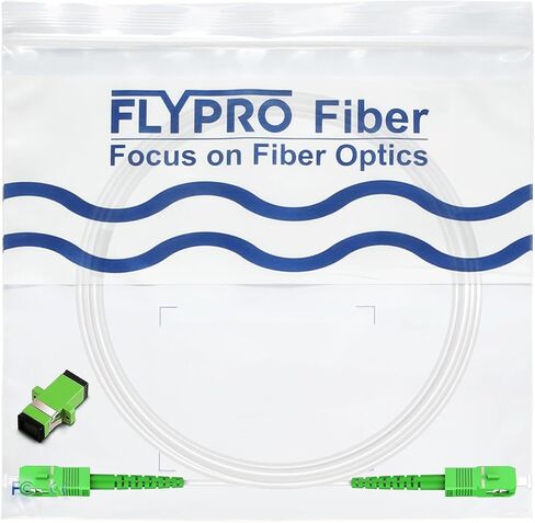 30m/98ft OS2 SC/APC to SC/APC Fiber Cable, Armored OS2 Single Mode Fiber Patch Cable - Simplex - 9/125um OS1/OS2 Compatible LSZH White OD-3.0mm, Cable Length Option: 1m-30m in Saudi Arabia