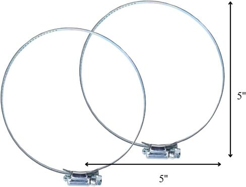 مشبك خرطوم 4 بوصة، مشابك خرطوم تروس دودة من الفولاذ المقاوم للصدأ قابلة للتعديل من 3 إلى 5 بوصة لتأمين الخرطوم والمجفف والتطبيقات الآلية والميكانيكية (10 قطع) in Kuwait