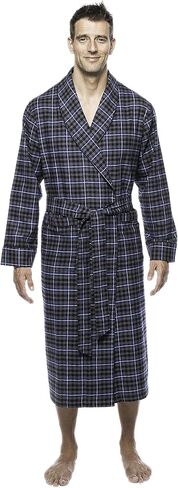 Mens Premium 100% Cotton Flannel Robe in Saudi Arabia