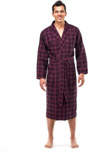 Mens Premium 100% Cotton Flannel Robe in Saudi Arabia