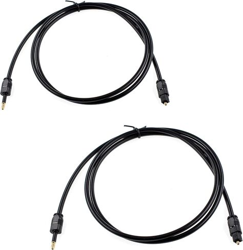 Oiyagai 2 قطعة Toslink بصري إلى Mini Toslink Jack كابل الصوت الرقمي SPDIF OD 4.0 (1M / 3.2FT) in Kuwait