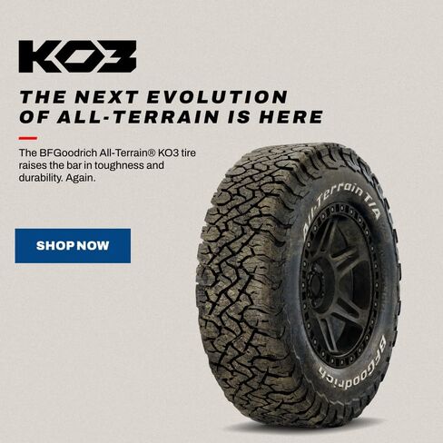 BFGoodrich All-Terrain T/A KO3 Car Tire for Light Trucks, SUVs, and Crossovers, LT275/65R20/E 126/123S OE GM in Saudi Arabia