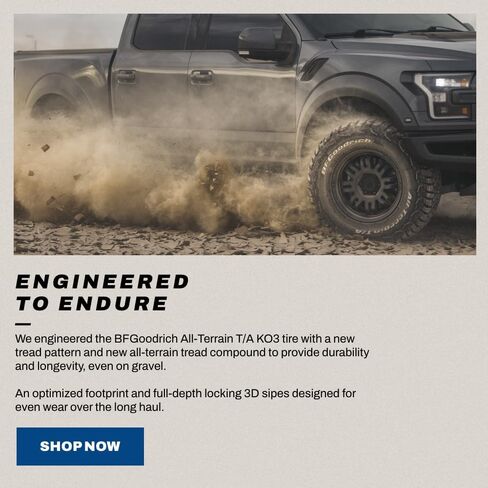 BFGoodrich All-Terrain T/A KO3 Car Tire for Light Trucks, SUVs, and Crossovers, LT275/65R20/E 126/123S OE GM in Saudi Arabia