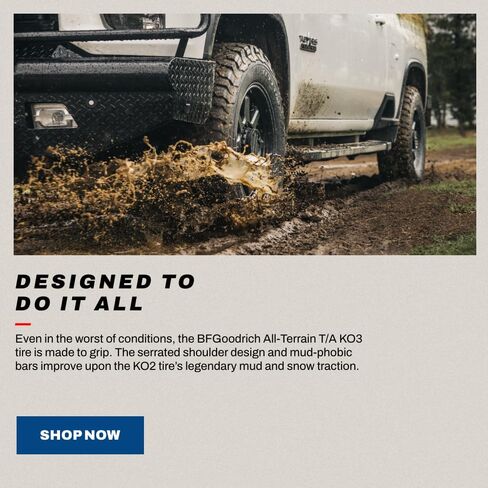 BFGoodrich All-Terrain T/A KO3 Car Tire for Light Trucks, SUVs, and Crossovers, LT275/65R20/E 126/123S OE GM in Saudi Arabia