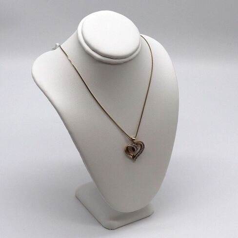 حامل عرض المجوهرات المصنوع من الجلد الصناعي الأبيض، مقاس الصدر ~ 7 1/2 بوصة طول in Kuwait