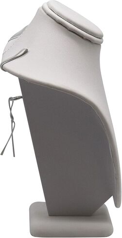 حامل عرض المجوهرات المصنوع من الجلد الصناعي الأبيض، مقاس الصدر ~ 7 1/2 بوصة طول in Kuwait