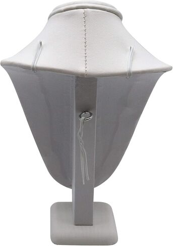 حامل عرض المجوهرات المصنوع من الجلد الصناعي الأبيض، مقاس الصدر ~ 7 1/2 بوصة طول in Kuwait