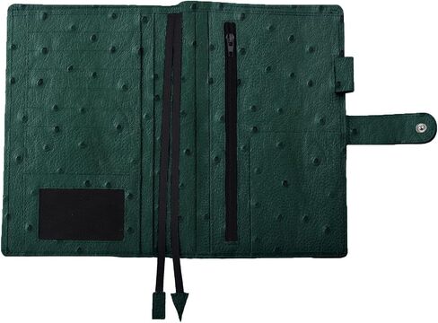 Genuine Leather b6 Planner Cover,Personal Organizer with Pen Loop,Card Slots,Zipper Pockets, Compatible with Most B6 size Planners notebooks (Black) in Saudi Arabia