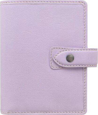 Filofax Malden Organizer, Mini Size, Orchid - Tactile, Full Grain Buffalo Leather, Five Rings, with Cotton Cream Week-to-View Calendar Diary, Multilingual, 2024 (C025818-24) in Kuwait