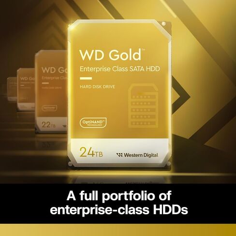 محرك الأقراص الصلبة الداخلي ويسترن ديجيتال 4 تيرابايت WD Gold Enterprise Class - فئة 7200 دورة في الدقيقة، SATA 6 جيجابايت/ثانية، ذاكرة تخزين مؤقت 256 ميجابايت، 3.5 بوصة - WD4004FRYZ in Saudi Arabia