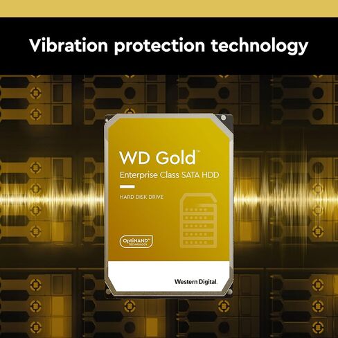 محرك الأقراص الصلبة الداخلي ويسترن ديجيتال 4 تيرابايت WD Gold Enterprise Class - فئة 7200 دورة في الدقيقة، SATA 6 جيجابايت/ثانية، ذاكرة تخزين مؤقت 256 ميجابايت، 3.5 بوصة - WD4004FRYZ in Saudi Arabia