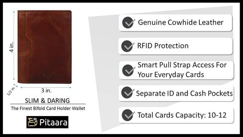 محفظة جيب أمامية ثنائية الطي مصنوعة يدويًا من الجلد الطبيعي بتصميم نحيف مع خاصية حجب RFID in Saudi Arabia