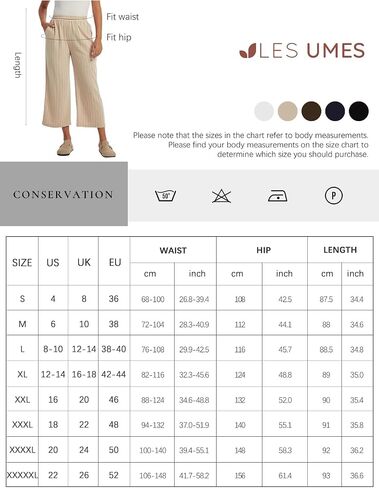 Les umes Womens Wide Leg Linen Cropped Pants High Waist Stripe Ankle Pants Loose Casual Plus Size Trousers with Pockets in Saudi Arabia