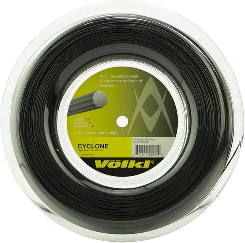 Volkl Cyclone | Tennis Racquet String | Spin & Control | Ten-Sided co-Polymer (Black, 17, Reel) in Saudi Arabia