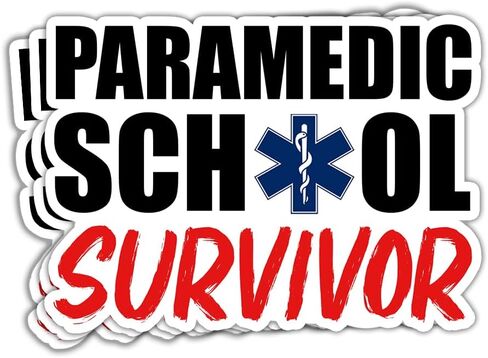 (3 قطع) ملصق هدية مسعف للطلاب من مدرسة المسعف والناجي المضحك والنكتة المسعفة، ملصق هدية التخرج من المدرسة المسعفة EMS EMT ملصقات مسعف هدية تزيين 3 × 4 بوصة in Kuwait