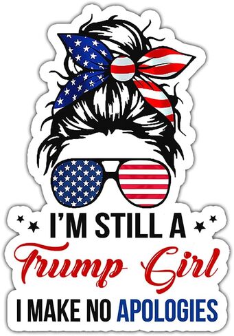 3 قطع/عبوة - ملصق I'm Still a Trump Girl I Make No Apologies، ملصق Trump Girl Messy Bun لممتص الصدمات للسيارة والكمبيوتر المحمول وخوذة زجاجة الكمبيوتر المحمول وملصق نافذة الحائط 3"x4" A1-28062141 in Kuwait