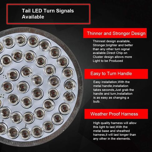2" LED Turn Signals Brake Running Light Bullet Style Rear 1156 Red LED Turn Signal Kit for Motorcycle Sportster Street Glide Road King Softail Electra Heritage Dyna Fatboy in Saudi Arabia