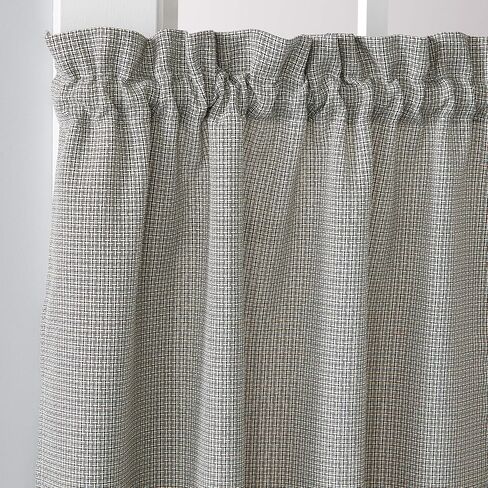 SKL Home by Saturday Knight Ltd. Nelson Curtain Tier Pair, Black, 57 inches x 36 inches in Saudi Arabia