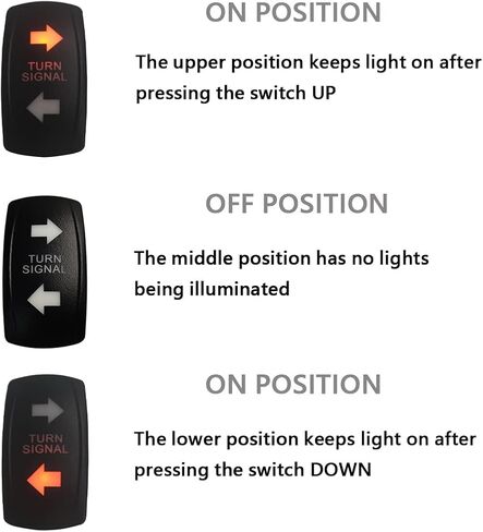 Orange Led 7 PIN ON-Off-ON Turn Signal Rocker Switch with 3 PIN Adjustable Flasher Relay 3 Way DPDT Rocker Switch with Amber LED Flasher Blinker for Car Truck Pickup UTV RZR Console in Saudi Arabia