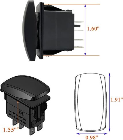 Orange Led 7 PIN ON-Off-ON Turn Signal Rocker Switch with 3 PIN Adjustable Flasher Relay 3 Way DPDT Rocker Switch with Amber LED Flasher Blinker for Car Truck Pickup UTV RZR Console in Saudi Arabia