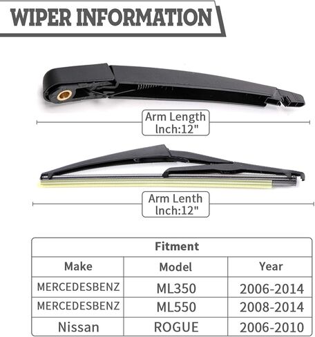 Rear Wiper Arm Blade Nut Set Replacement for Nissan Rogue 2006-2013,Mercedes-Benz ML320 ML350 ML450 2008-2011,Juke 2011-2016,Rear Wiper Cover Accessories,ML500 ML550 Back Windshield Wiper Cap in Saudi Arabia