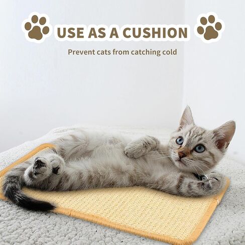 4 قطع من وسادات خدش القطط السيزال مقاس 15.7 × 7.8 بوصة مع شريط لاصق، سجادة سيزال للخدش للقطط الداخلية، حماية الأريكة، السجاد، الأثاث in Kuwait