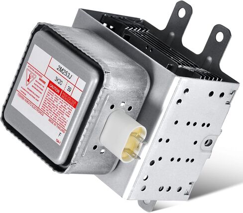 New Upgraded W10693025 Magnetron 2M253J(XB), Air Cooled Microwave Oven Magnetron, 1000 Watt Power for 2M240J (L) 2M303J (L) OM75P (10) 2M219J 2M226 2M248J 2M248J(XB) (Foot Hole 2) in Kuwait