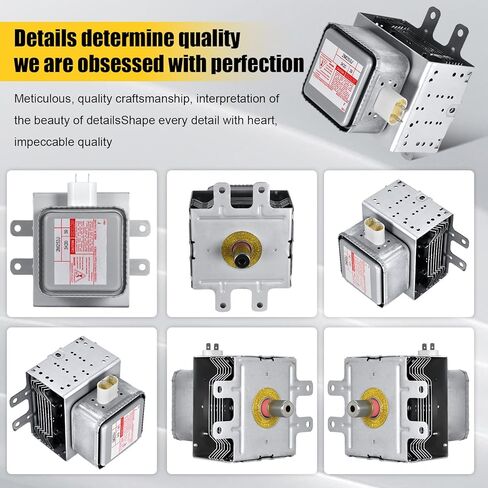 New Upgraded W10693025 Magnetron 2M253J(XB), Air Cooled Microwave Oven Magnetron, 1000 Watt Power for 2M240J (L) 2M303J (L) OM75P (10) 2M219J 2M226 2M248J 2M248J(XB) (Foot Hole 2) in Kuwait