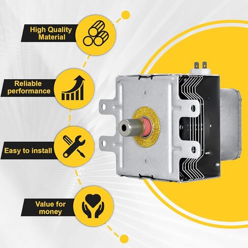 New Upgraded W10693025 Magnetron 2M253J(XB), Air Cooled Microwave Oven Magnetron, 1000 Watt Power for 2M240J (L) 2M303J (L) OM75P (10) 2M219J 2M226 2M248J 2M248J(XB) (Foot Hole 2) in Kuwait