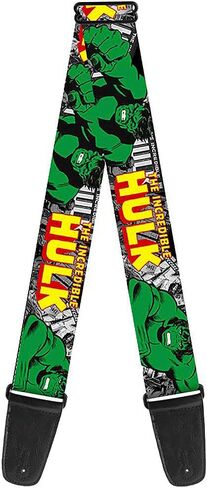 Marvel Comics Guitar Strap, The Incredible Hulk Action Poses Stacked Comics, 2 Inches Wide in Saudi Arabia