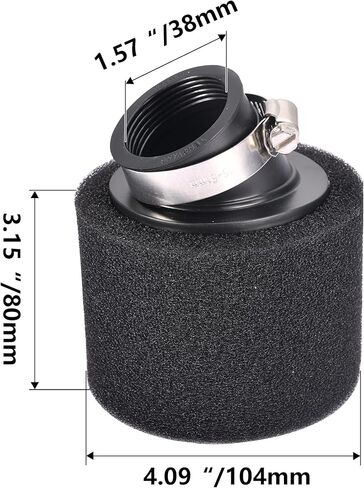 RUTU 35mm Air Filter Universal Bent Angled Foam Air Filter Suitable with 4 Stroke 50cc 70cc 90cc 110cc 125cc 150cc GY6 Motorcycle ATV cooter Quad Go Kart Moped Pit Dirt Bike-Red in Kuwait