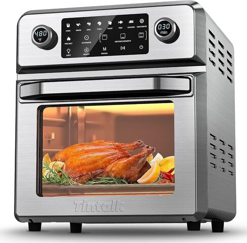 Air Fryer Toaster Oven 16-Quart, TINTALK 10-in-1 Airfryer Oven Combo - 1700W Large Air fryer Convection Oven, Countertop Combo with 9 Accessories Rotisserie | Dehydrator in Saudi Arabia
