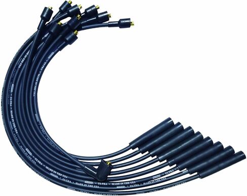 Moroso 51056 Ultra Series Black Spark Plug Wires, Mopar Chrysler 273/318/340/360, Straight Plug Ends, Non HEI Distributor in Saudi Arabia