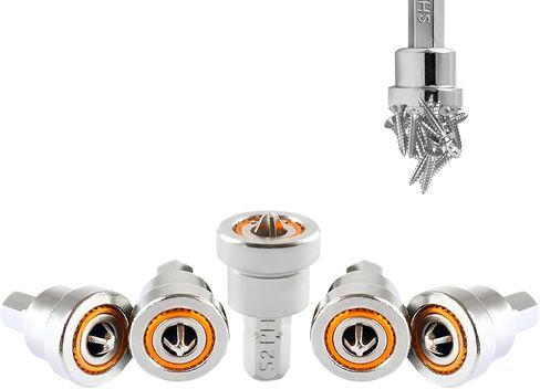 5pcs Set Premium Magnetic Drywall Screw Setter - PH2 Bits for Plasterboard - Hex Shank Positioning Bit - Easy Drywall Installation - Drill Accessory (5pcs 2'') in Saudi Arabia